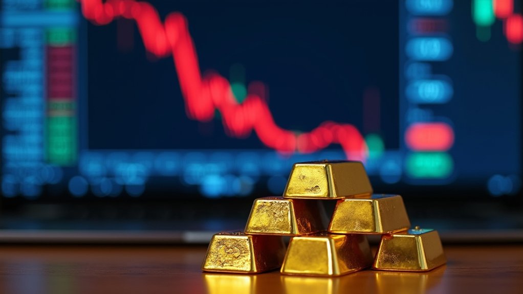 dollar falls gold rises