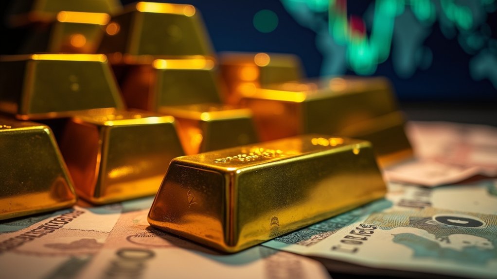 gold surges beyond five thousand
