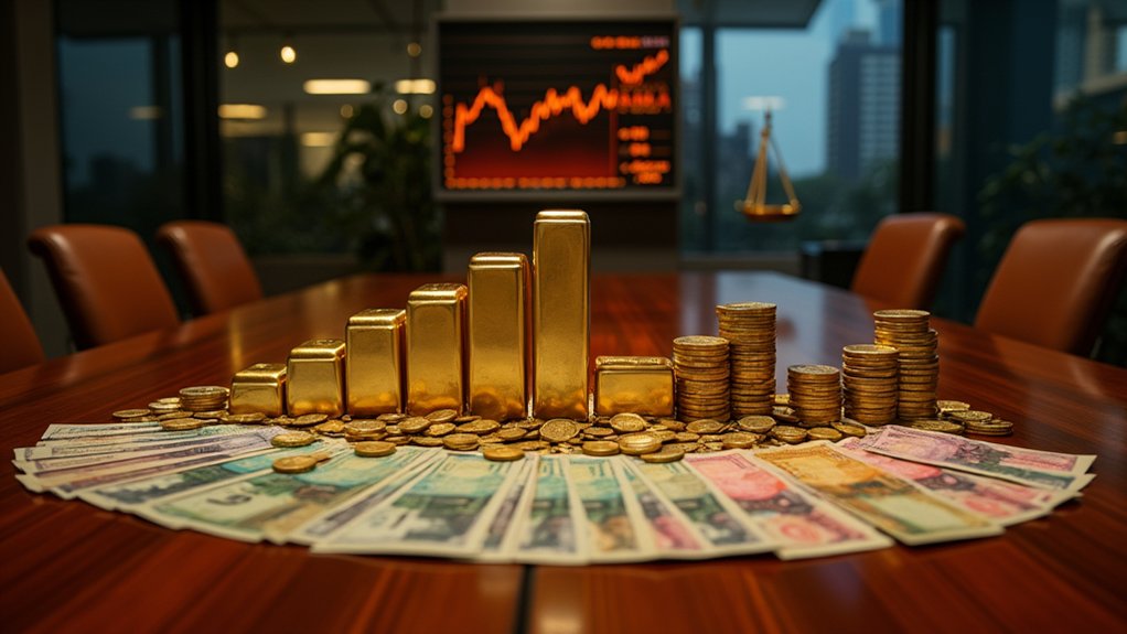 central banks diverge on gold